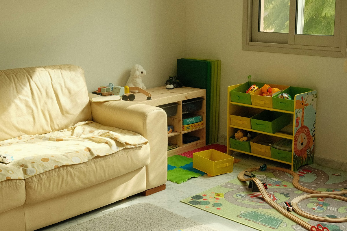 sunlit playroom